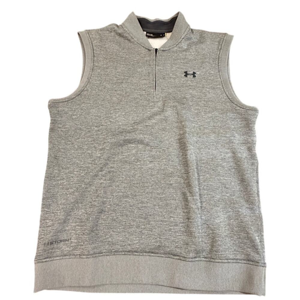 Under Armour Storm Sleeveless Quarter Zip Pullover Vest Gray Men’s Medium